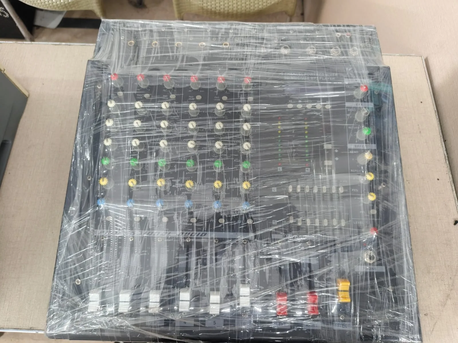 Professional 7-Channel Powered Audio Mixer Console with Bluetooth & DSP Effects