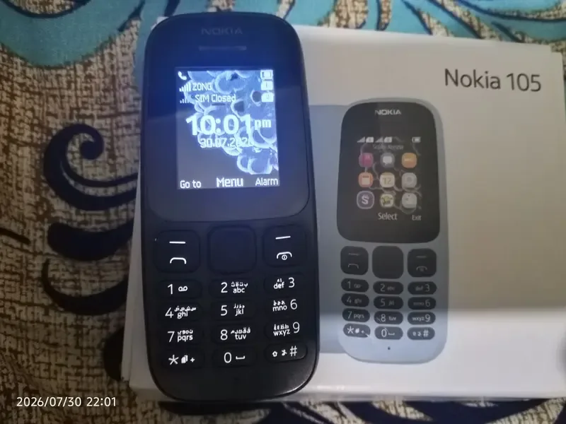 Nokia 105 keypad mobile pta approved 2 sim working ok condition