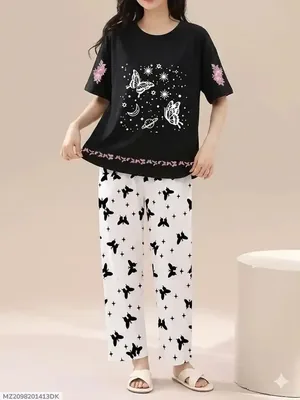 Fabric Cotton Jersey Pattern Printed Neck Type Round Neck