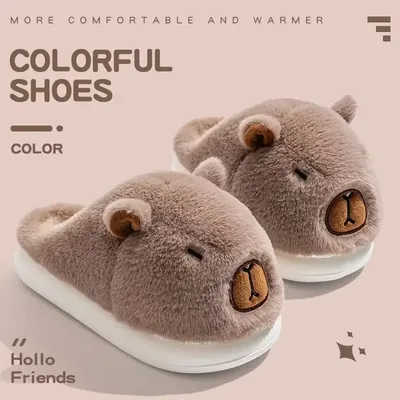 Kapibala Cotton Slippers for Women Winter 2025 New Indoor Home Thick