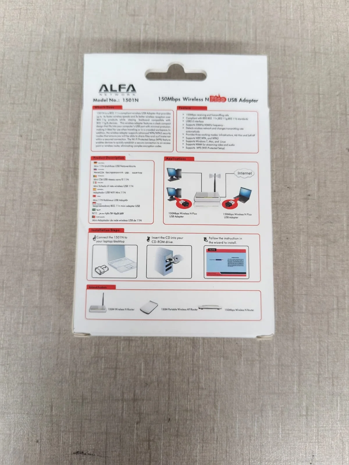 ALFA Mini USB Wi-Fi Adapter – 150Mbps High-Speed Wireless Network Card Dongle
